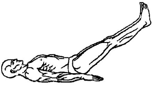 Para rejuvenecer los tejidos de la próstata, debe realizar un levantamiento de piernas detrás de la cabeza. 