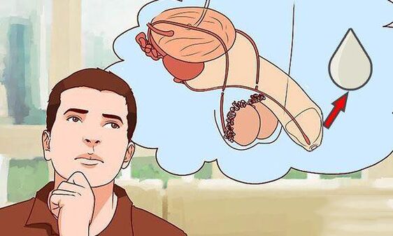 descarga en los hombres cuando está emocionado